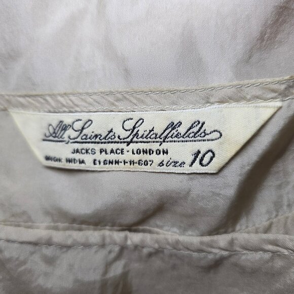 All Saints Spitalfields Women's 100% Silk Top 10 - Picture 8 of 10